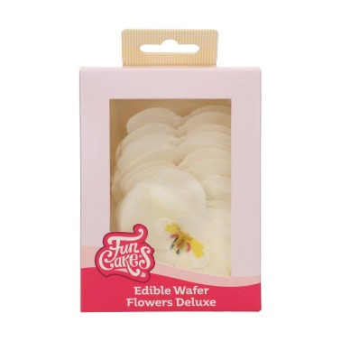 Deluxe comestible fleurs fleurs multimédia orchidée blanche 15 pcs funcakes