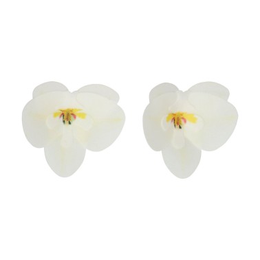 Deluxe comestible fleurs fleurs multimédia orchidée blanche 15 pcs funcakes