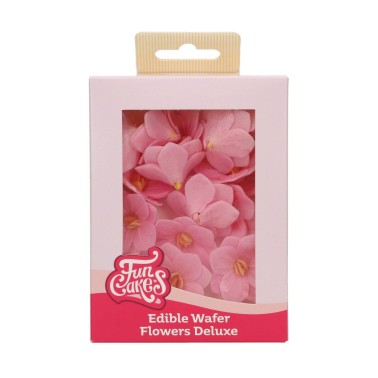 Fiori in cialda commestibili Deluxe Ortensia Rosa piccola 18 pz FunCakes
