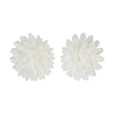 Flowers in edible waffle Deluxe Pompom / White Daisy Media 12 pcs funcakes