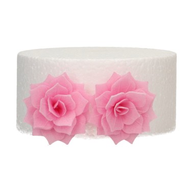 Flowers in edible waffle Deluxe Rosalia Rosa Media 15 pcs funcakes