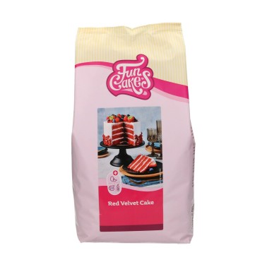 Mélange pour gâteau de velours rouge 4 kg funcakes 