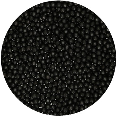 Sugar pearls 4mm black shiny 80g funcakes 
