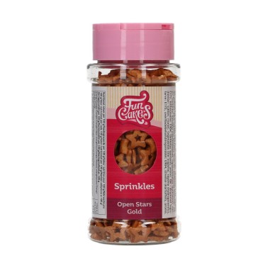 Sprinkles Stars Open Gold 50 g Funcakes 