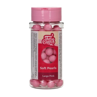 Pink Sugar Pearls 10mm 70 g Funcakes