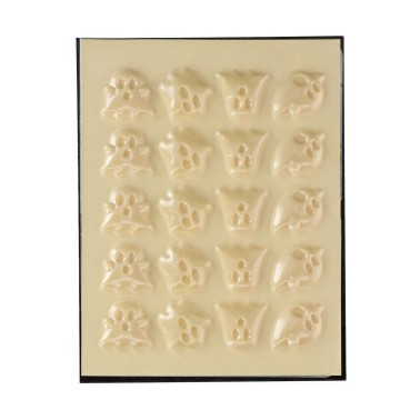 Décorations au chocolat Ghost White 20 pcs Funcakes