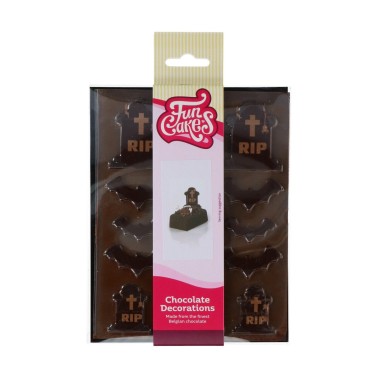 Chocolate decorations Day of the dead 12 pcs Funcakes