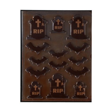 Chocolate decorations Day of the dead 12 pcs Funcakes