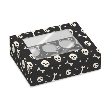 Set 2 boxes for 6 cupcake Halloween skeleton