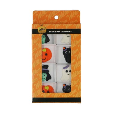 Sada 8 ks Happy Halloween Cukr dekorace Wilton