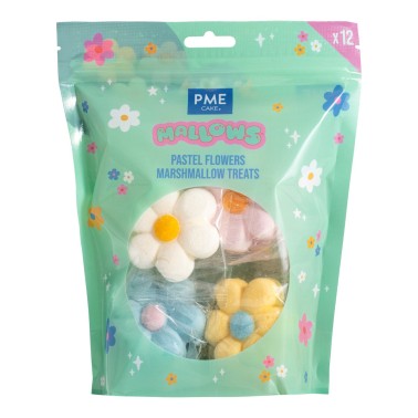 Marshmallow Pastel Flowers 12 pcs