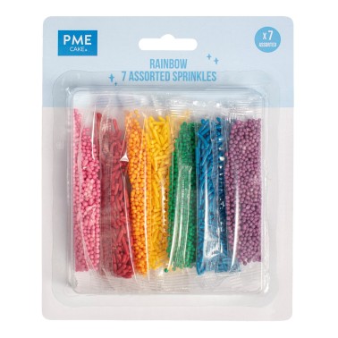Rainbow assorted sprinkles 7 types 48 g PME