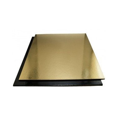 Set 10 kg Tavoletta sottotorta Oro-Nero 20 x 20 cm
