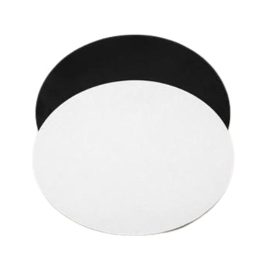10 kg Sottotorta rigido bordo liscio 20 cm bianco nero 131 pz