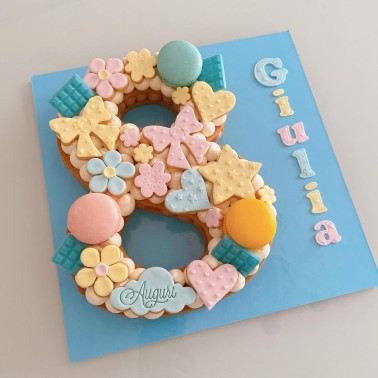 10 kg TABLET SQUARED SQUARTA PINK-CELESTE 30x30 cm 40 pcs