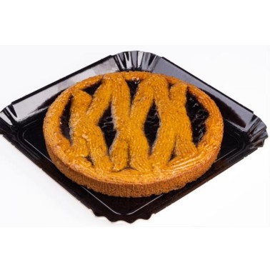 10 kg tray for black square pastry 24x24 cm 124 pcs
