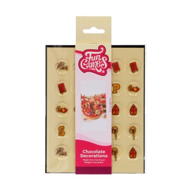Čokoládová dekorace San Nicola 2 cm 25 ks Funcakes