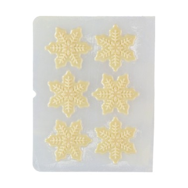 Chocolate decorations snowflake 6 pcs funcakes