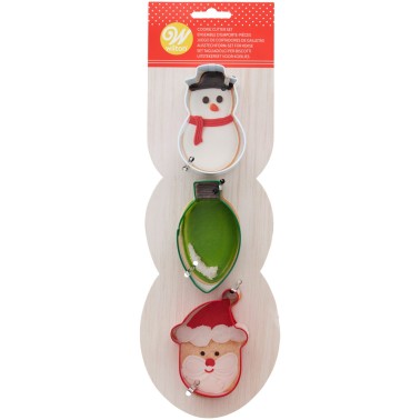 Set 3 Schneemann / Ball / Weihnachtsmann Wilton
