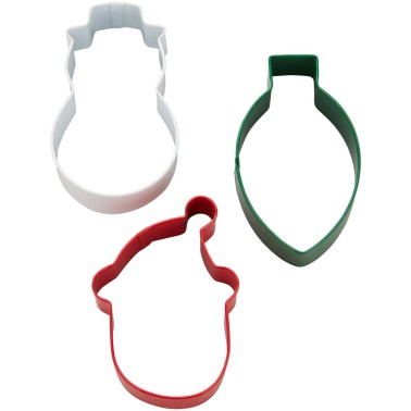 Set 3 Schneemann / Ball / Weihnachtsmann Wilton