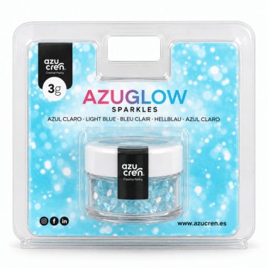 Glitter alimentare Celeste 3 g Azuglow Sparkle Azucren