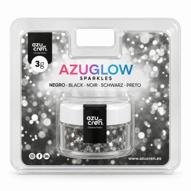 Glitter alimentare Nero 3 g Azuglow Sparkle Azucren