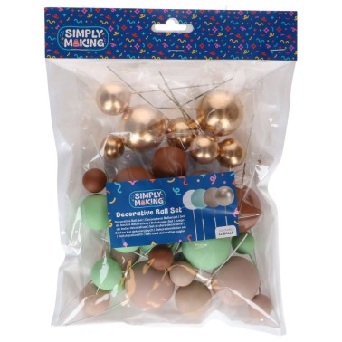 Cake Bubble Topper Terra Couleurs Or 32 pièces Simply Making