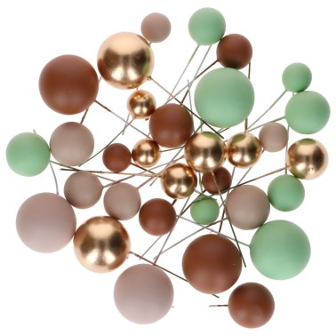 Cake Bubble Topper Terra Couleurs Or 32 pièces Simply Making