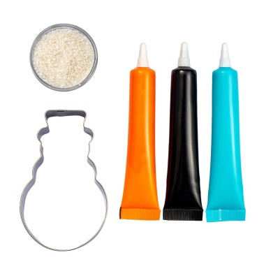 Kit per decorare biscotti Pupazzo di neve PME 5 componenti 116,7 g