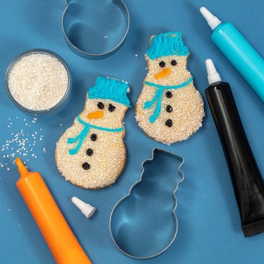 Kit per decorare biscotti Pupazzo di neve PME 5 componenti 116,7 g