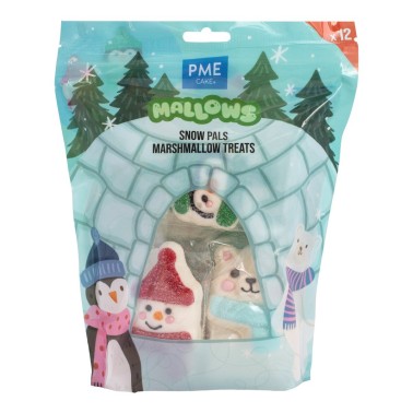 Marshmallow Amici della neve PME 12 pezzi 180 g