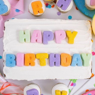 Marshmallow Lettere Happy Birthday PME 13 pezzi 180 g