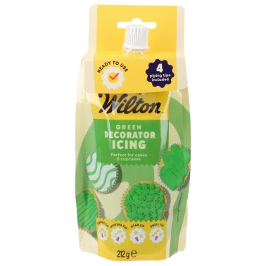 Glassa decorativa per dolci con 4 beccucci VERDE 212 g Wilton