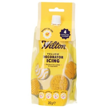 Glassa decorativa per dolci con 4 beccucci GIALLA 212 g Wilton