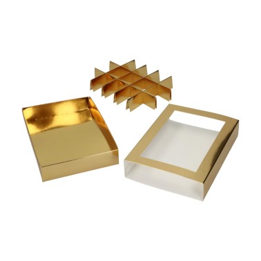 10pcs Box for Dolcetti Gold 20 x 14 x H 3.5 cm Funcakes