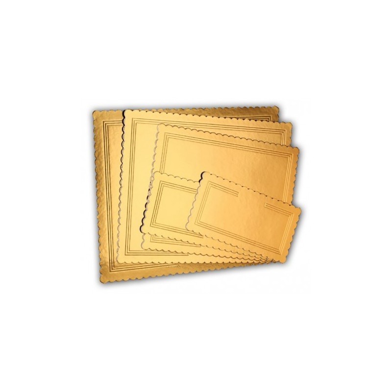 Tavolette rettangolari oro nero kappate rigide 36 x 46 cm - Vica in vendita su Sugarmania.it