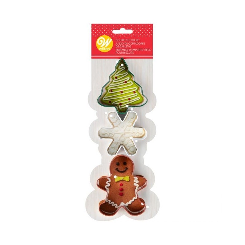 Set tre tagliapasta mix Natale Wilton - Wilton in vendita su Sugarmania.it