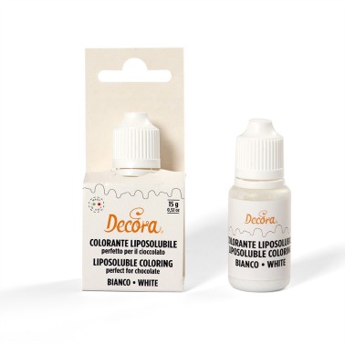 Colorante alimentare bianco liposolubile liquido Decora 15 g - Decora in vendita su Sugarmania.it