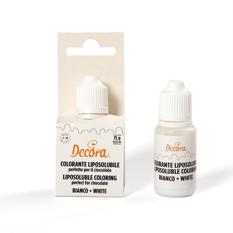 Colorante alimentare bianco liposolubile liquido Decora 15 g - Decora in vendita su Sugarmania.it