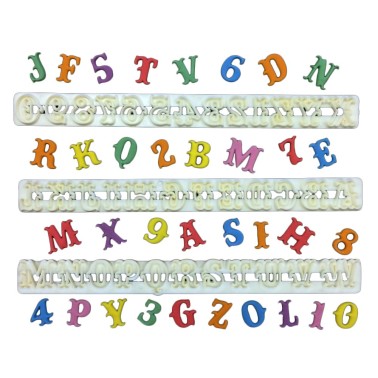 Set lettere Circo maiuscole più set numeri - FMM sugarcraft in vendita su Sugarmania.it