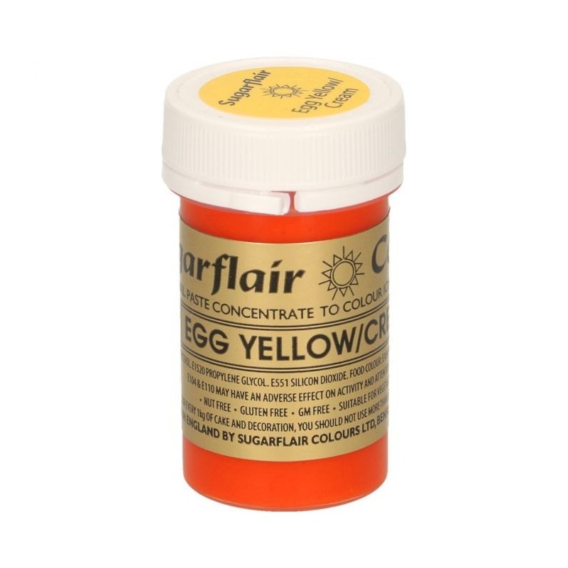 Sugarflair Paste Colour EGG YELLOW/CREAM, 25gr. - Sugarflair in vendita su Sugarmania.it