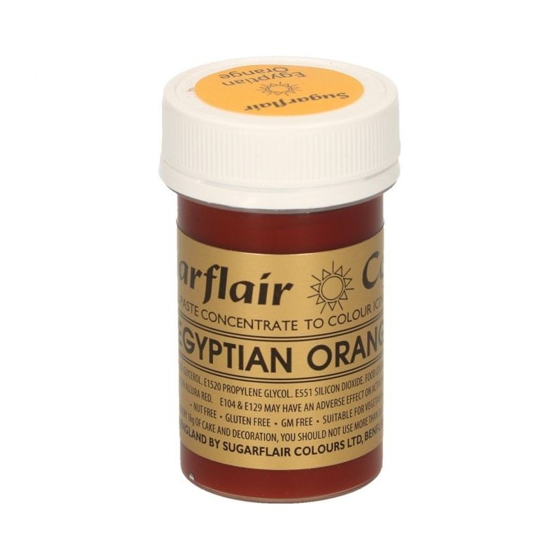 Sugarflair Paste Colours - EGYPTIAN ORANGE - 25g - Sugarflair in vendita su Sugarmania.it