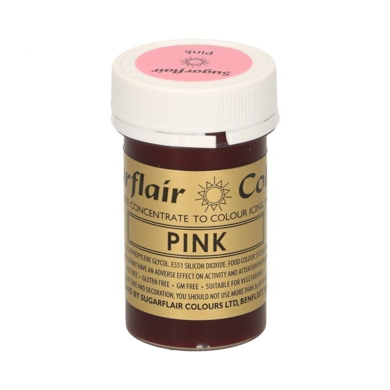 Sugarflair Paste Colour PINK, 25gr. - Sugarflair in vendita su Sugarmania.it