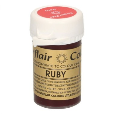 Sugarflair Paste Colour RUBY, 25gr. - Sugarflair in vendita su Sugarmania.it