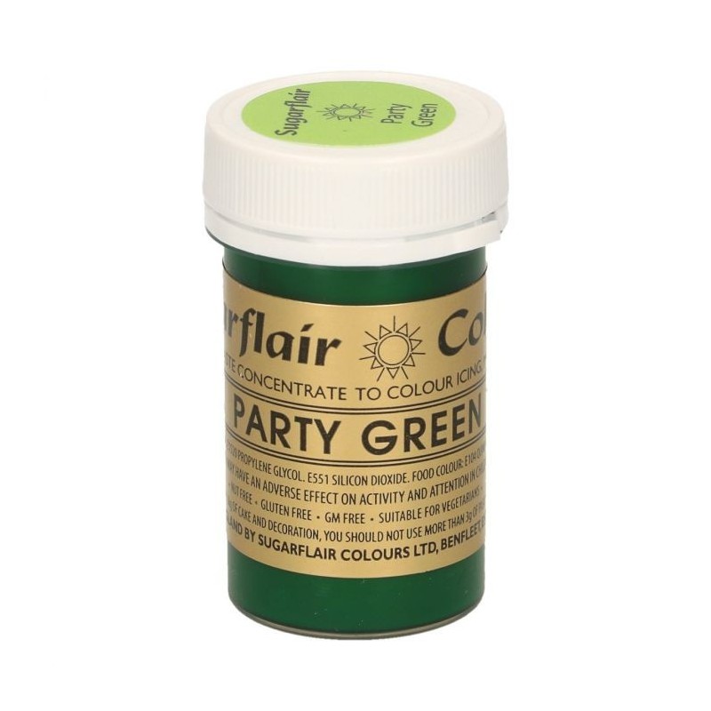 Sugarflair Paste Colour PARTY GREEN, 25gr. - Sugarflair in vendita su Sugarmania.it