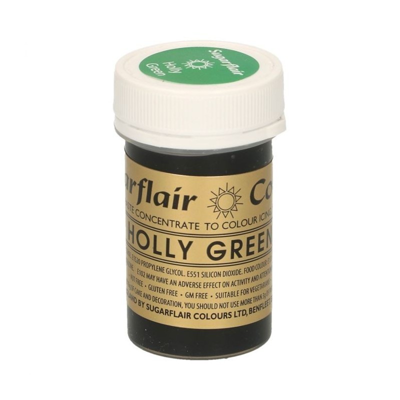 Sugarflair Paste Colour HOLLY GREEN, 25gr. - Sugarflair in vendita su Sugarmania.it