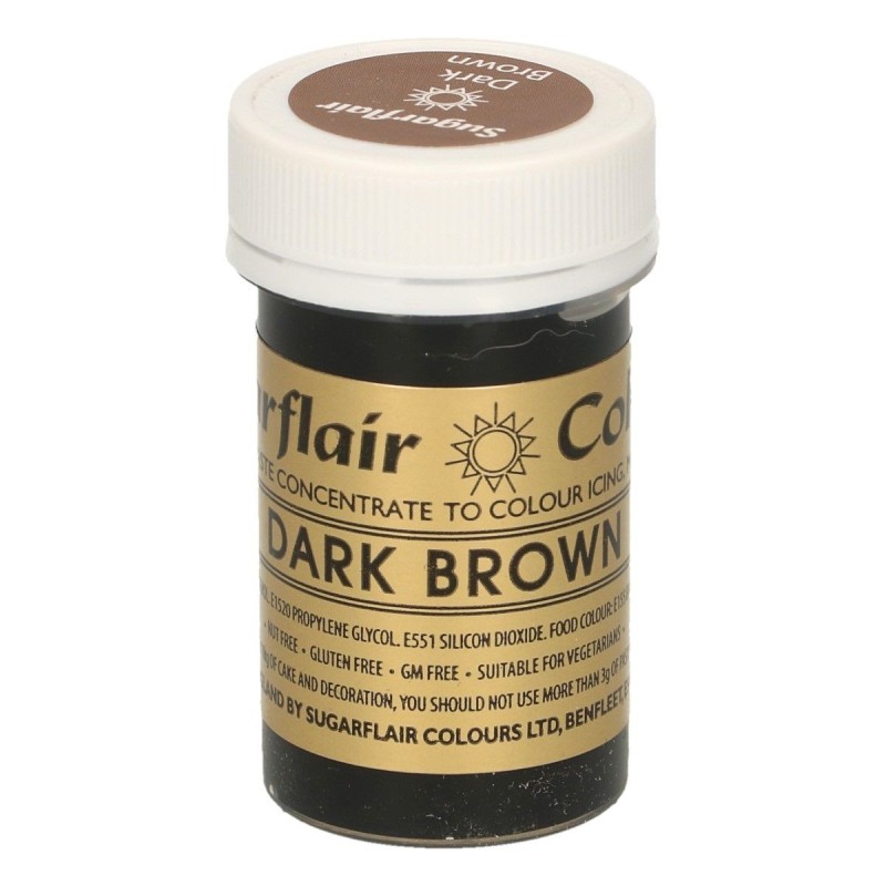 Sugarflair Paste Colour DARK BROWN, 25gr. - Sugarflair in vendita su Sugarmania.it