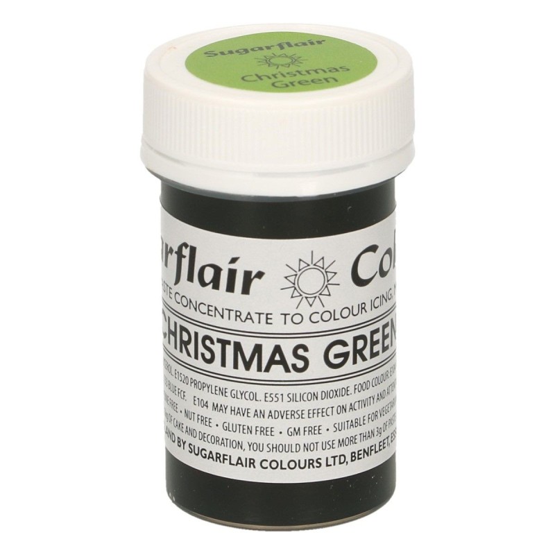 Sugarflair Paste Colour CHRISTMAS green, 25gr - Sugarflair in vendita su Sugarmania.it