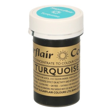 Sugarflair Paste Colour Turchese 25gr. - Sugarflair in vendita su Sugarmania.it