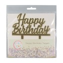 Cake Topper Happy Birthday oro - Culpitt in vendita su Sugarmania.it